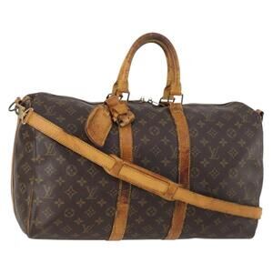 LOUIS VUITTON Monogram Keepall Bandouliere 45 Boston Bag M41418 LV Auth 145316